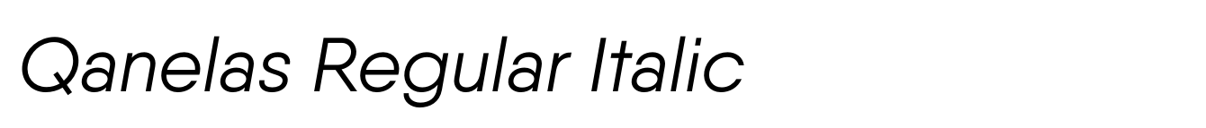 Qanelas Regular Italic